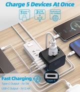 Universal Travel Adapter Worldwide Multi Plug UK EU AU US USB TypeC Fast Charger