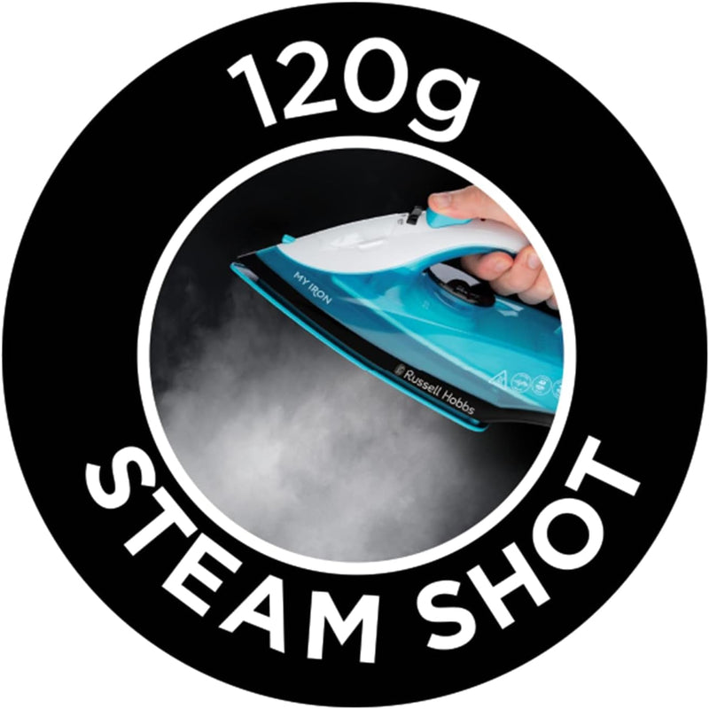 My Iron Steam Iron, Ceramic Soleplate, 260Ml Water Tank, 120G Steam Shot, 28G Continuous Steam, Self-Clean Function, 2M Cord, Vertical and Variable Steam, 1800W, 25580